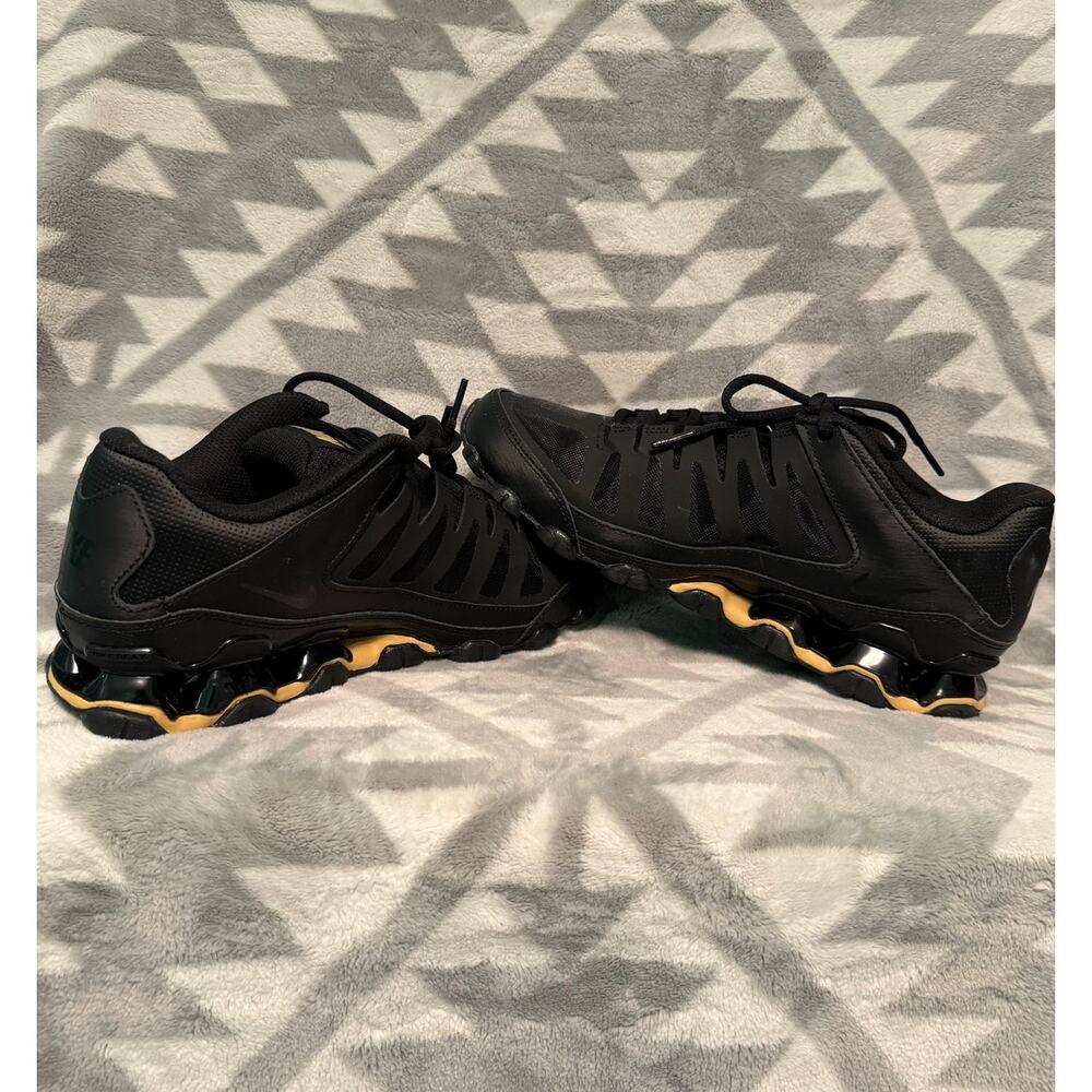 Nike Reax 8 TR Mesh Training Shoe Black/Metallic Gold Black US Men's 9 New